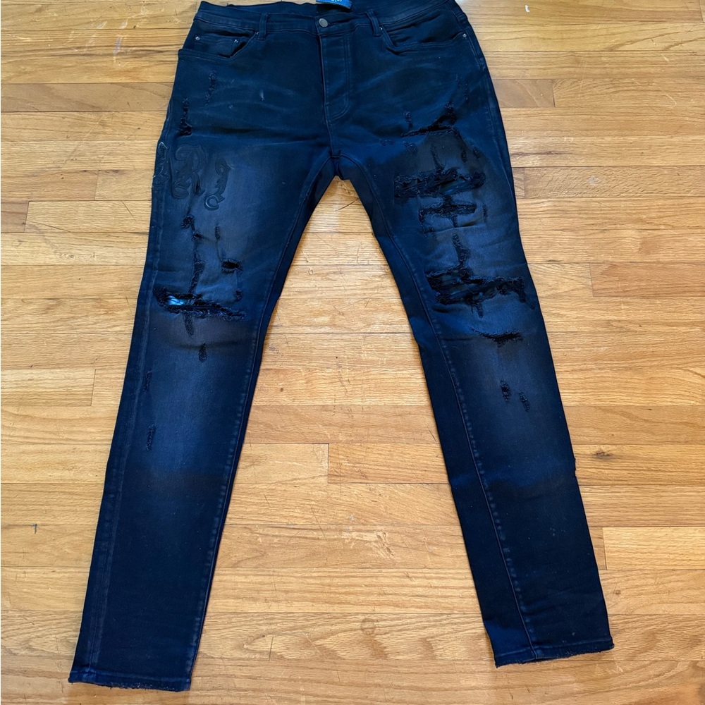 Amiri Script Black Logo Jeans size 36